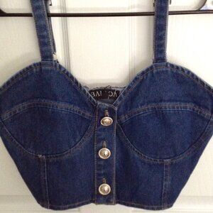 NWT Balboa Denim Bustier "Janine".  "L", Coachella, Trending, Summer Vibes, Sexy